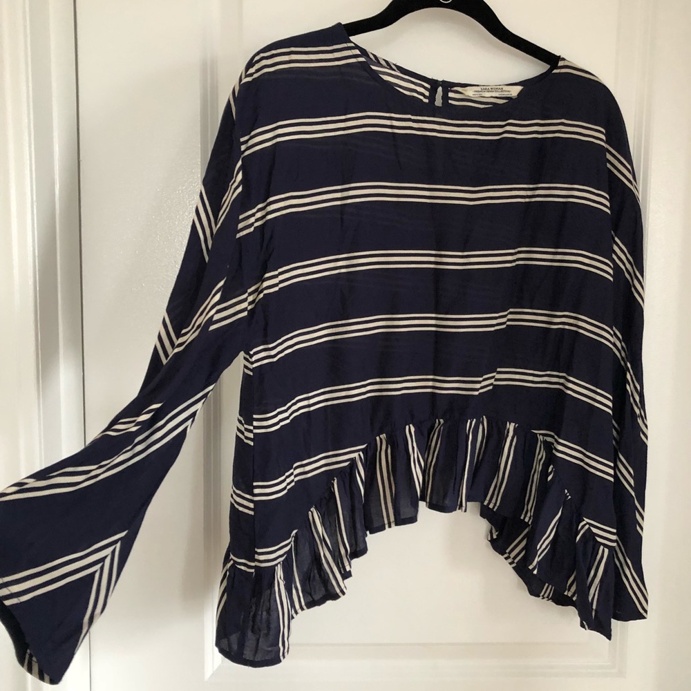 Zara Navy Top
